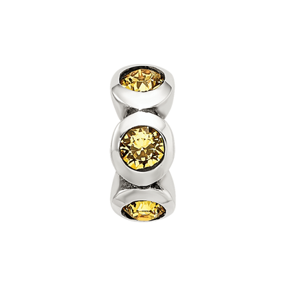 Sterling Silver Reflections Nov Preciosa Crystal Birthstone Bead