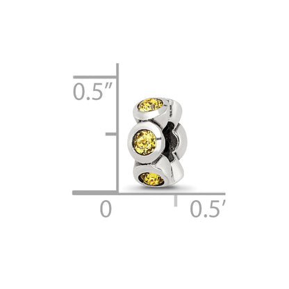 Sterling Silver Reflections Nov Preciosa Crystal Birthstone Bead