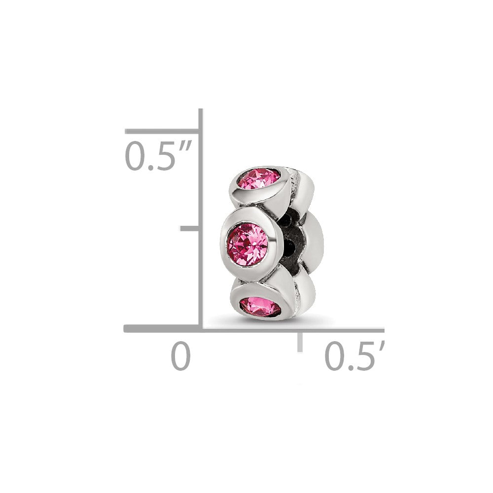 Sterling Silver Reflections October Preciosa Crystal Birthstone Bead