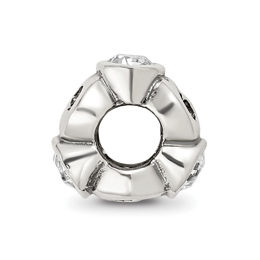 Sterling Silver Reflections April Preciosa Crystal Birthstone Bead