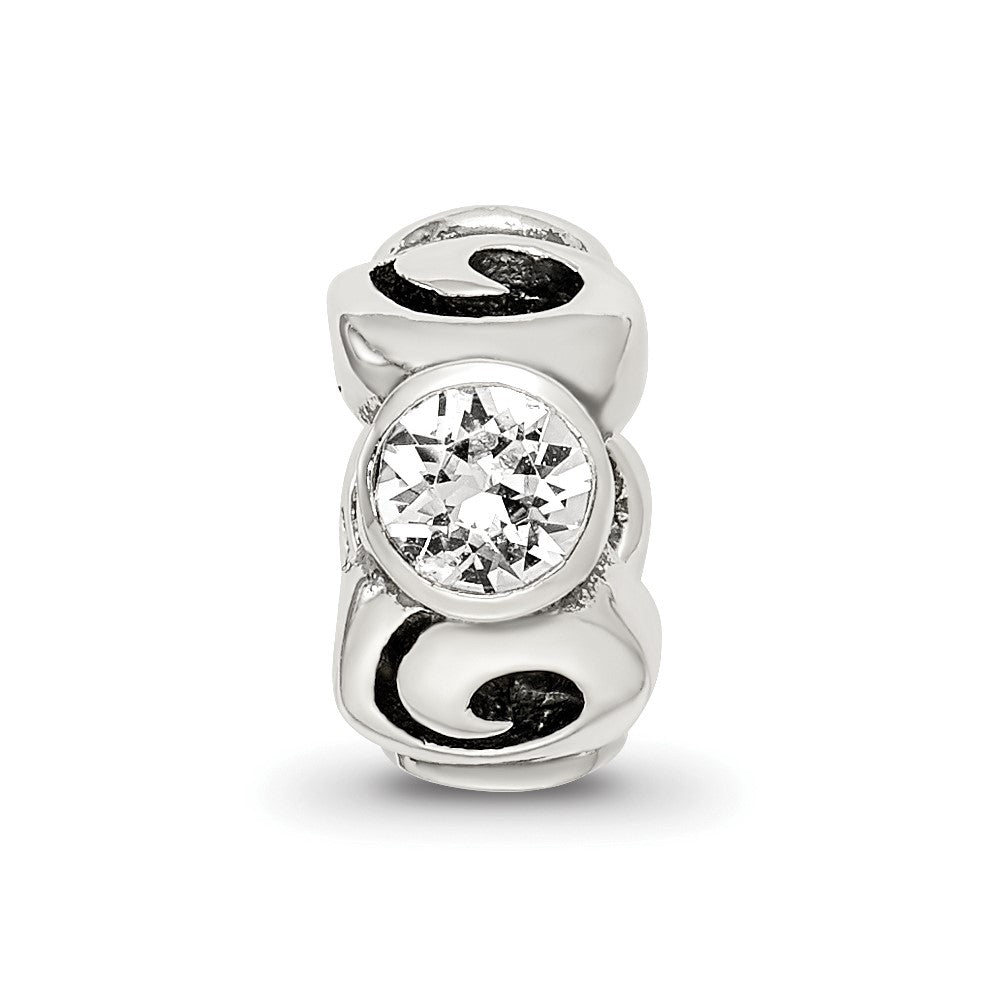 Sterling Silver Reflections April Preciosa Crystal Birthstone Bead