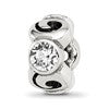 Sterling Silver Reflections April Preciosa Crystal Birthstone Bead