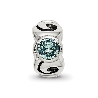 Sterling Silver Reflections December Blue Preciosa Crystal Bead