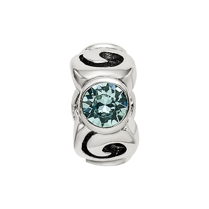 Sterling Silver Reflections December Blue Preciosa Crystal Bead