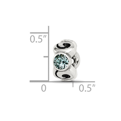 Sterling Silver Reflections December Blue Preciosa Crystal Bead