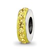 Sterling Silver Reflections Nov Single Row Preciosa Crystal Bead