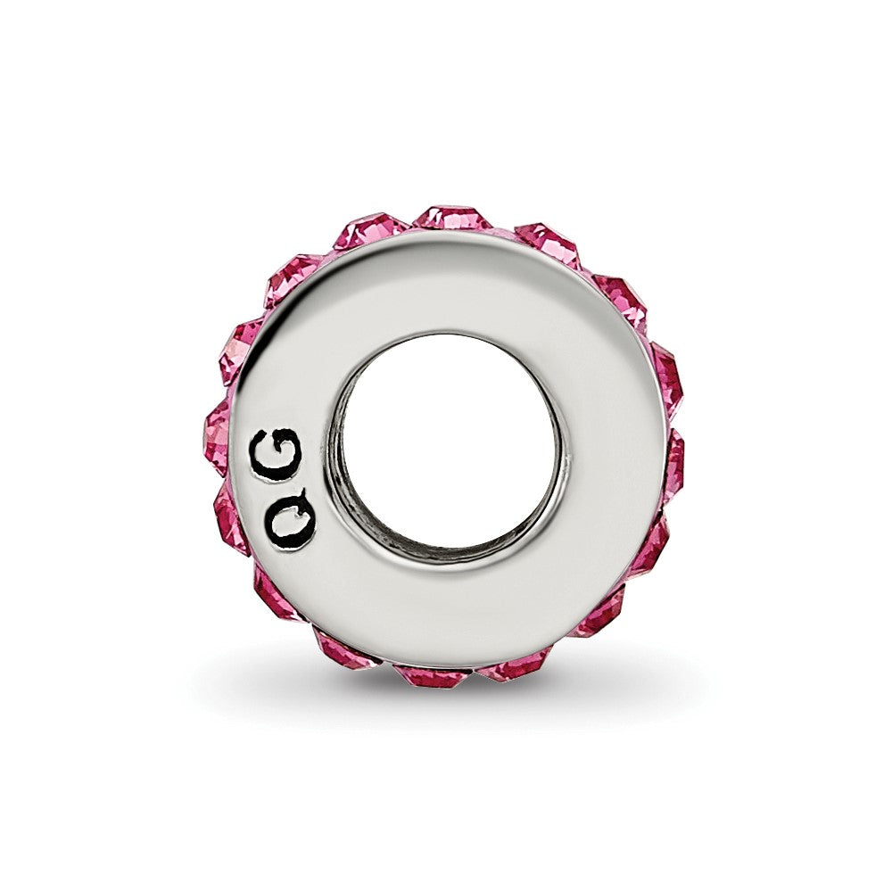 Sterling Silver Reflections Oct Single Row Preciosa Crystal Bead