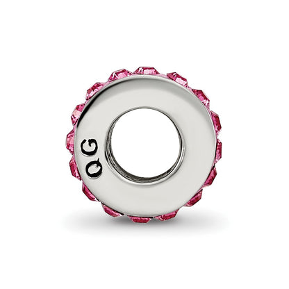 Sterling Silver Reflections Oct Single Row Preciosa Crystal Bead