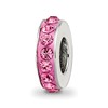 Sterling Silver Reflections Oct Single Row Preciosa Crystal Bead