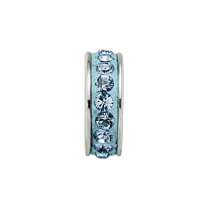 Sterling Silver Reflections March Single Row Preciosa Crystal Bead