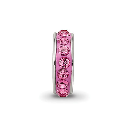 Sterling Silver Reflections Oct Single Row Preciosa Crystal Bead