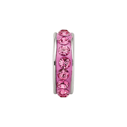 Sterling Silver Reflections Oct Single Row Preciosa Crystal Bead