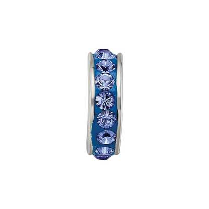 Sterling Silver Reflections Sept Single Row Preciosa Crystal Bead