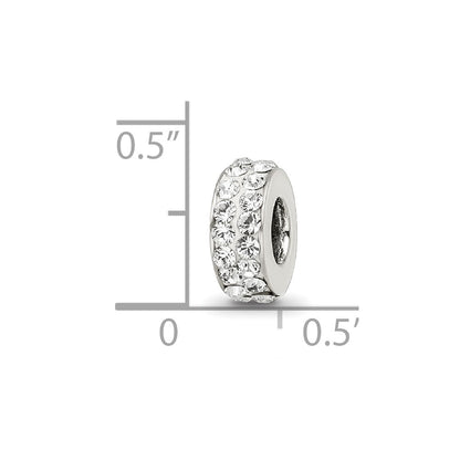 Sterling Silver Reflections April Double Row Preciosa Crystal Bead