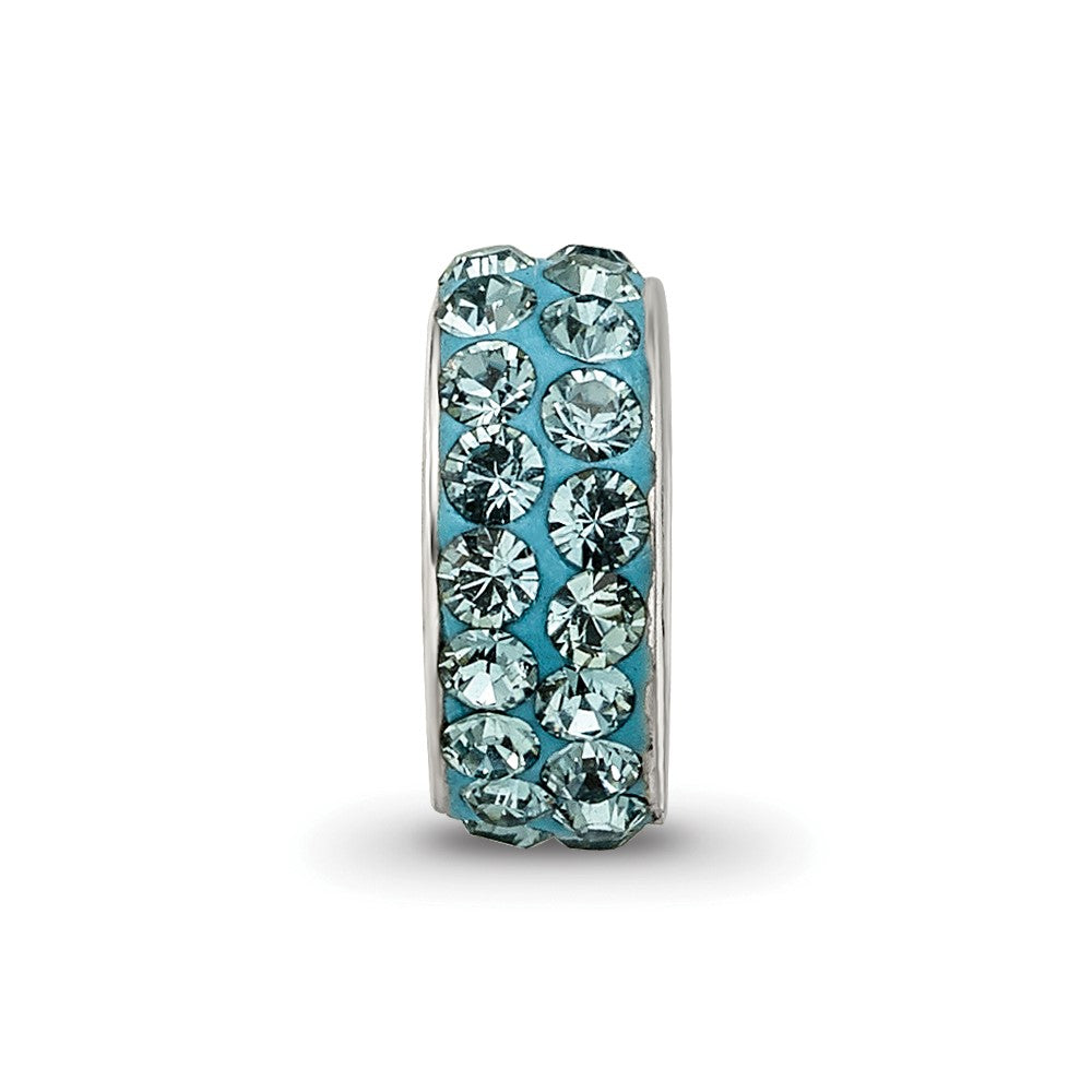 Sterling Silver Reflections Dec Double Row Preciosa Crystal Bead