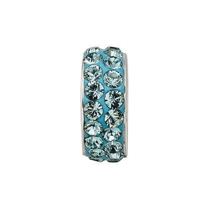 Sterling Silver Reflections Dec Double Row Preciosa Crystal Bead