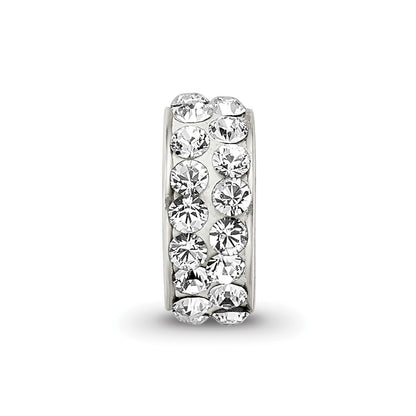 Sterling Silver Reflections April Double Row Preciosa Crystal Bead