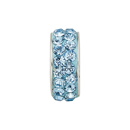 Sterling Silver Reflections March Double Row Preciosa Crystal Bead