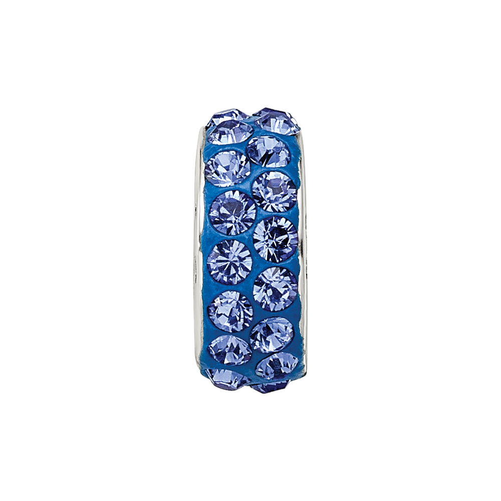Sterling Silver Reflections Sept Double Row Preciosa Crystal Bead