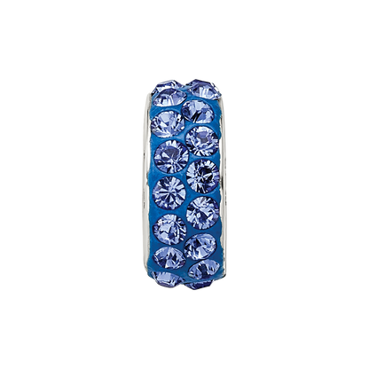 Sterling Silver Reflections Sept Double Row Preciosa Crystal Bead
