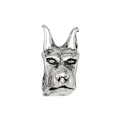 Sterling Silver Reflections Doberman Pinscher Head Bead