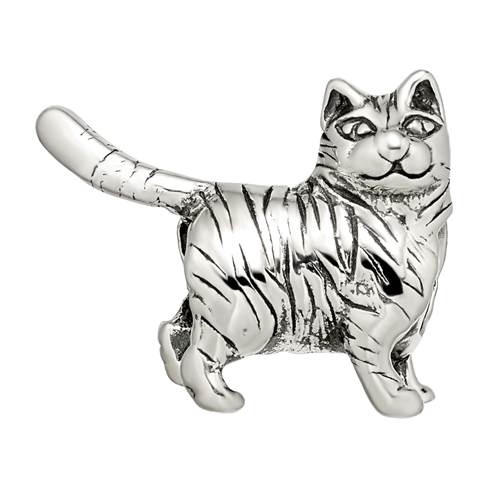 Sterling Silver Reflections American Shorthair Cat Bead