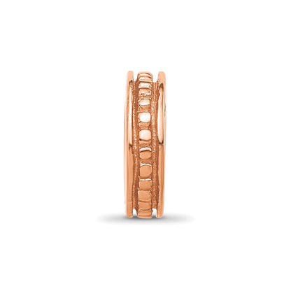 Sterling Silver Reflections Rose Gold-plated Spacer Bead