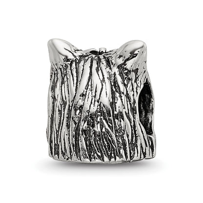 Sterling Silver Reflections Yorkshire Terrier Head Bead
