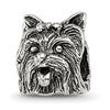 Sterling Silver Reflections Yorkshire Terrier Head Bead