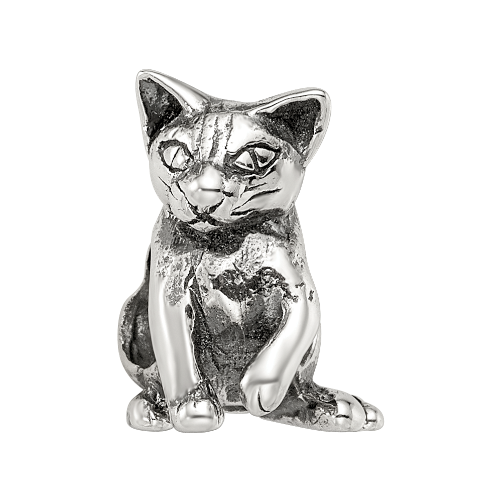 Sterling Silver Reflections Abyssinian Cat Bead