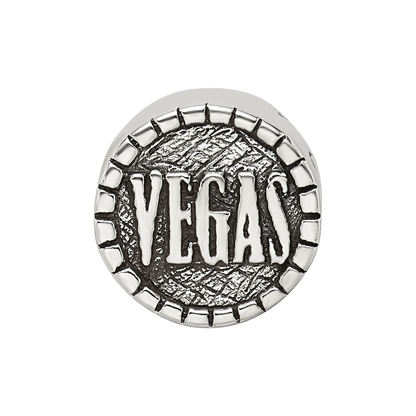 Sterling Silver Reflections 2-sided Vegas Bead