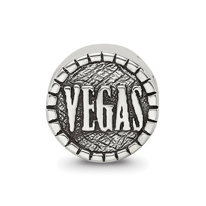 Sterling Silver Reflections 2-sided Vegas Bead