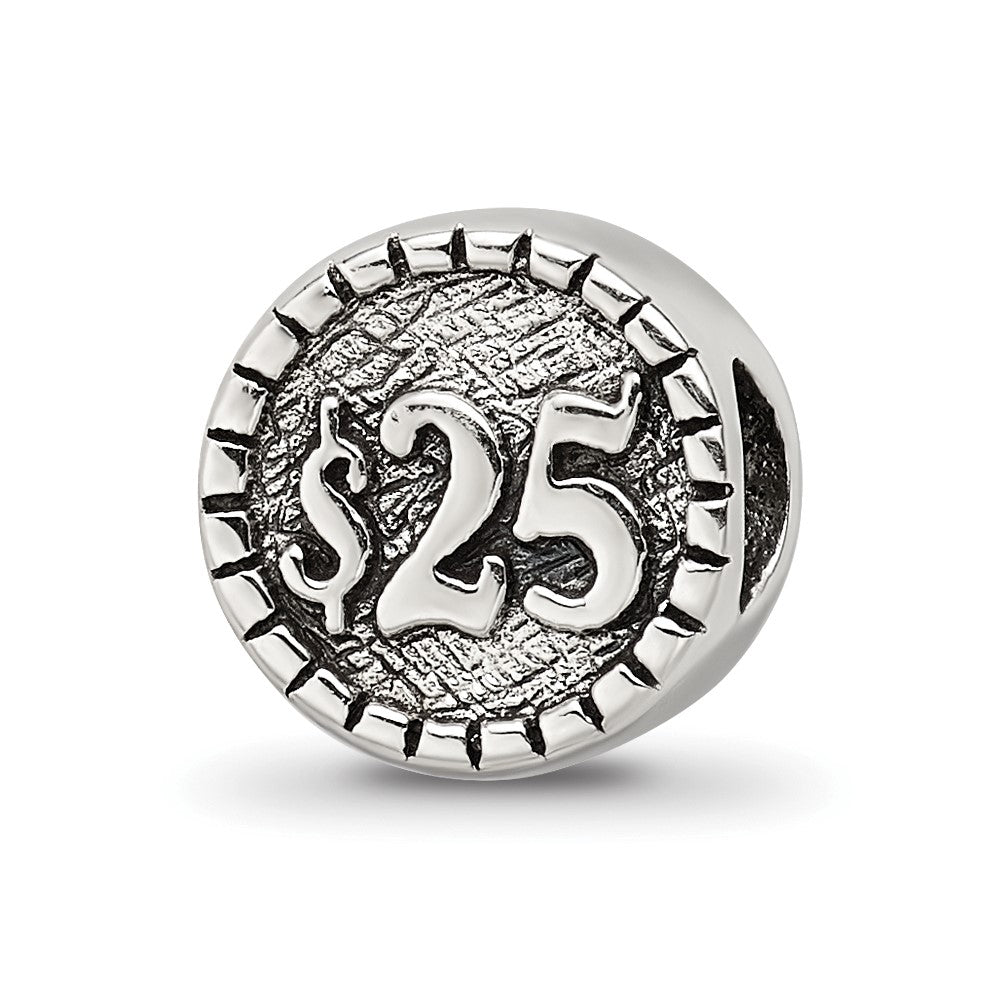 Sterling Silver Reflections 2-sided Vegas Bead