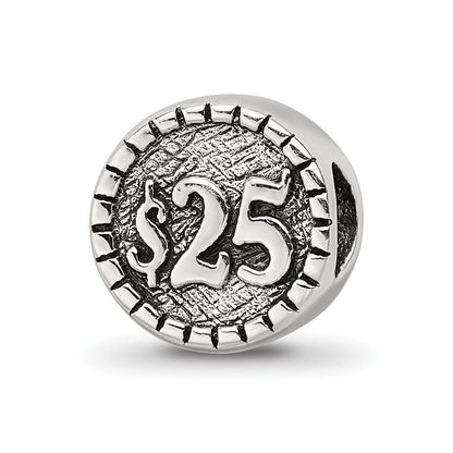 Sterling Silver Reflections 2-sided Vegas Bead