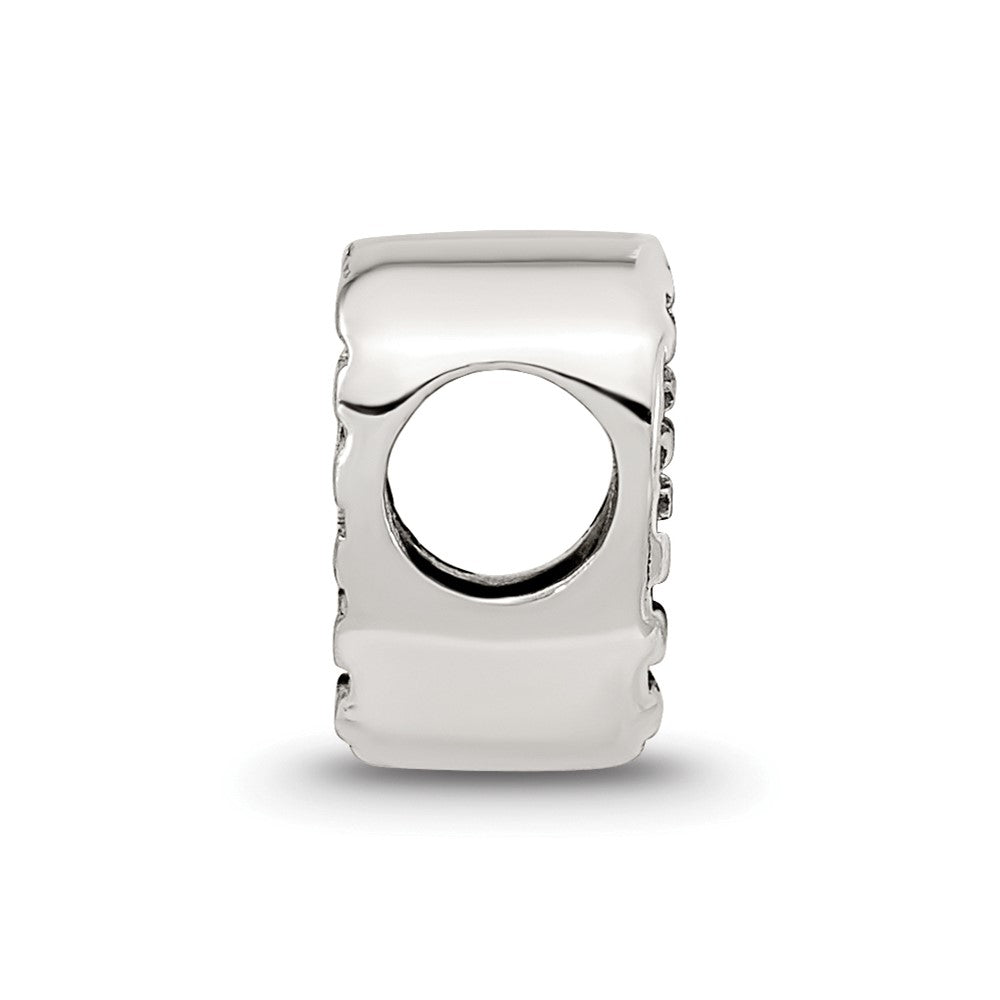 Sterling Silver Reflections Heart Flag Bead