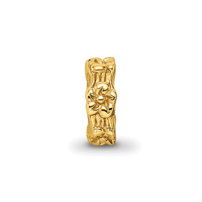 Sterling Silver Gold-plated Reflections Floral Spacer Bead