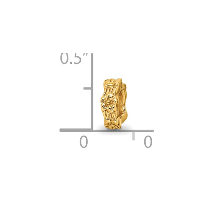 Sterling Silver Gold-plated Reflections Floral Spacer Bead