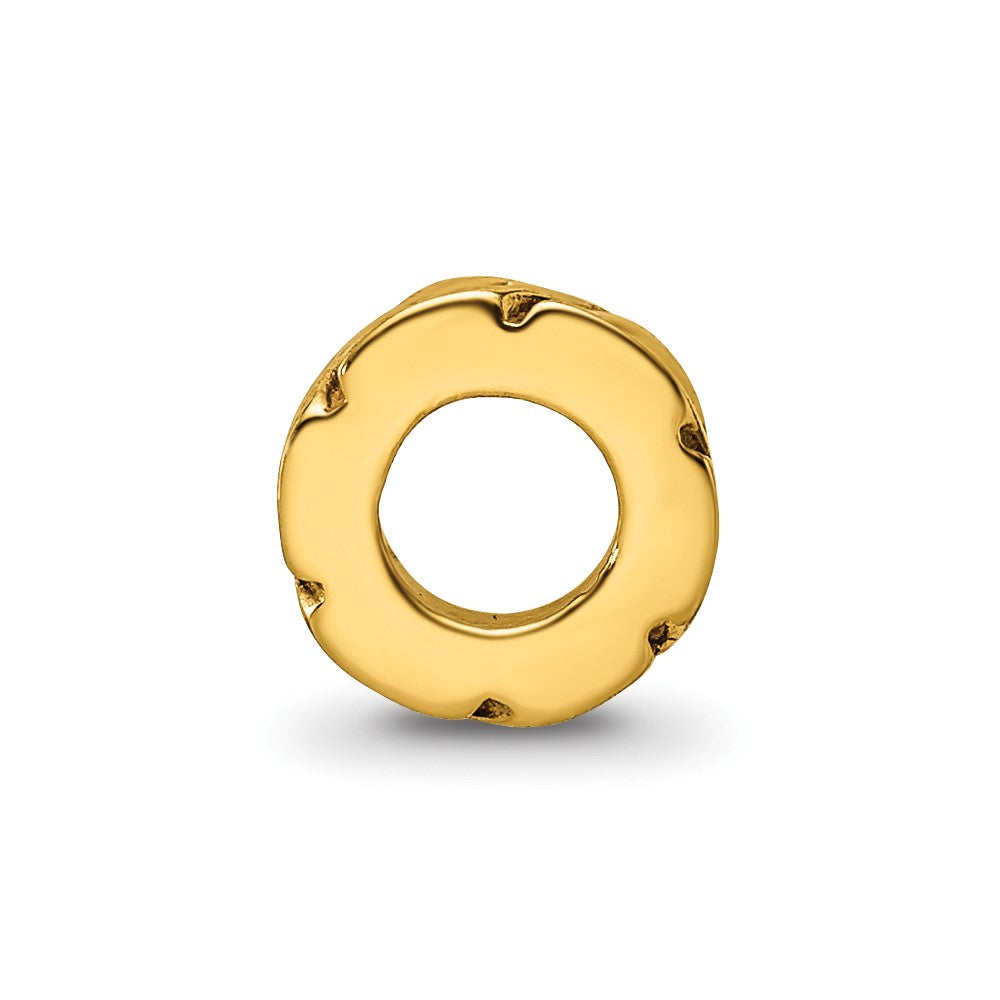 Sterling Silver Gold-plated Reflections Leaf Design Spacer Bead
