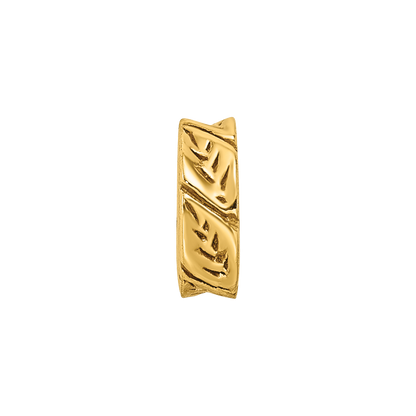 Sterling Silver Gold-plated Reflections Leaf Design Spacer Bead