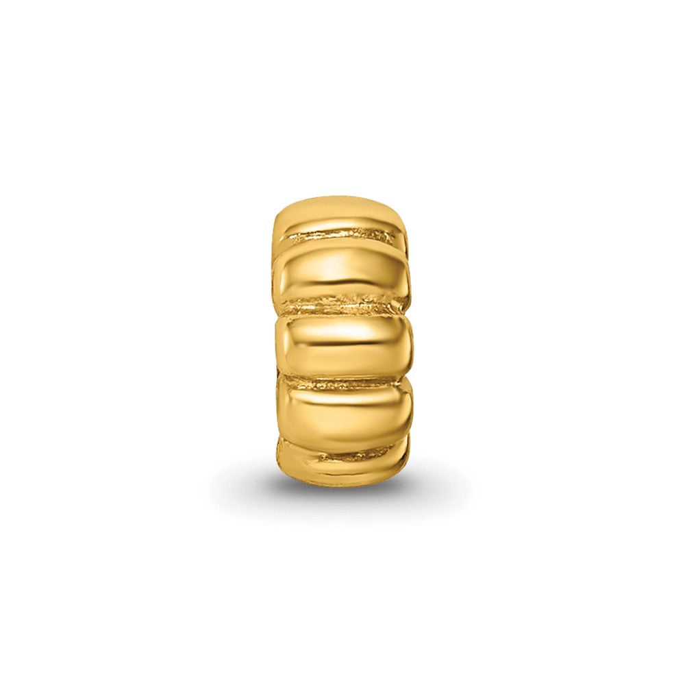 Sterling Silver Gold-plated Reflections Scalloped Spacer Bead