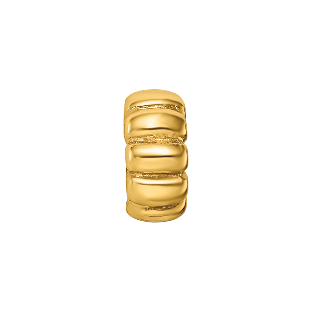 Sterling Silver Gold-plated Reflections Scalloped Spacer Bead