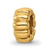Sterling Silver Gold-plated Reflections Scalloped Spacer Bead