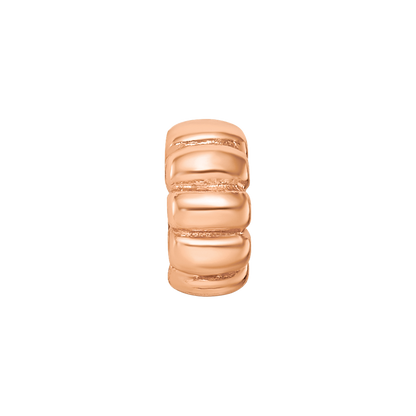 Sterling Silver Reflections Rose Gold-plated Scalloped Spacer Bead