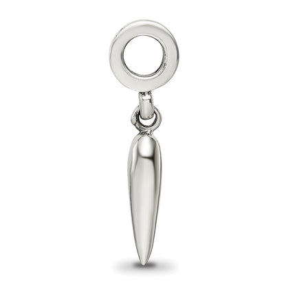 Sterling Silver Reflections Italian Horn Dangle Bead
