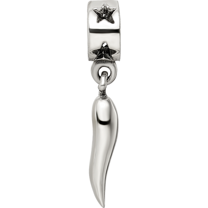 Sterling Silver Reflections Italian Horn Dangle Bead