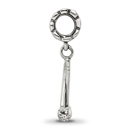 Sterling Silver Reflections Golf Clubs and Ball Dangle Bead
