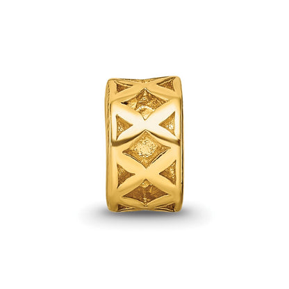 Sterling Silver Gold-plated Reflections X Spacer Bead