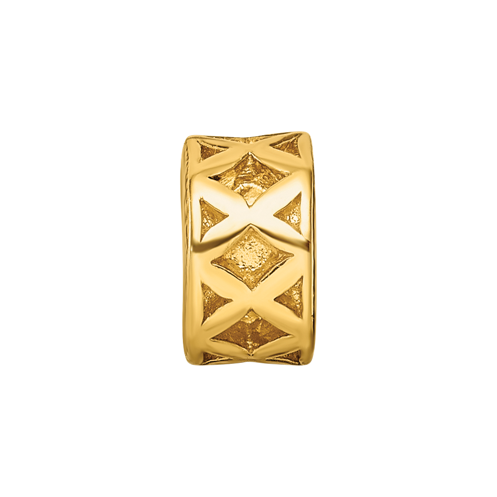 Sterling Silver Gold-plated Reflections X Spacer Bead