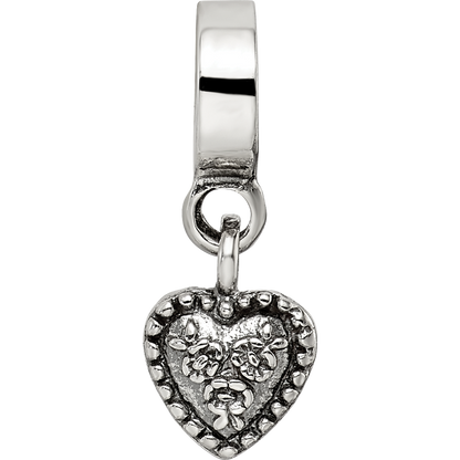Sterling Silver Reflections Heart Dangle Bead