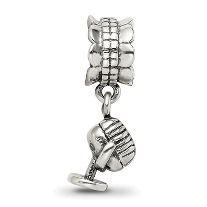Sterling Silver Reflections Microphone Dangle Bead